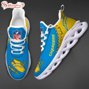 Custom Name NFL Los Angeles Chargers Max Soul Shoes