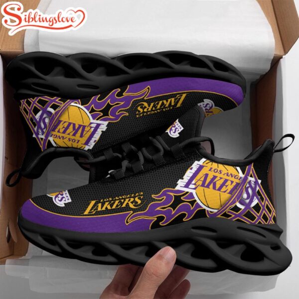 Custom Name NFL Los Angeles Lakers Max Soul Shoes For Men And Women