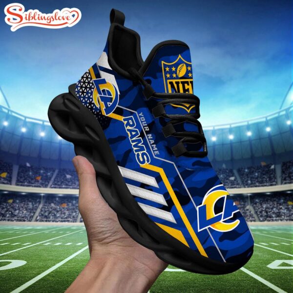 Custom Name NFL Los Angeles Rams Clunky Max Soul Shoes