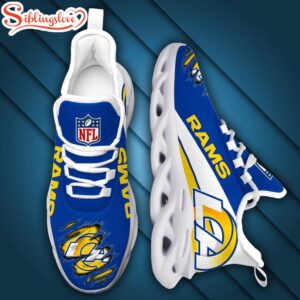 Custom Name NFL Los Angeles Rams Max Soul Shoes For Men And Women