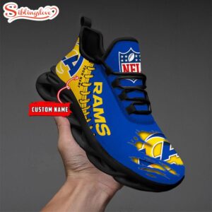 Custom Name NFL Los Angeles Rams Max Soul Shoes