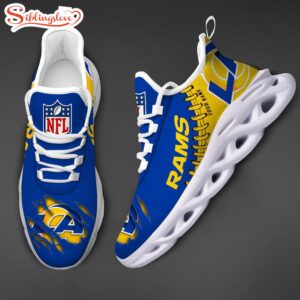 Custom Name NFL Los Angeles Rams Max Soul Shoes