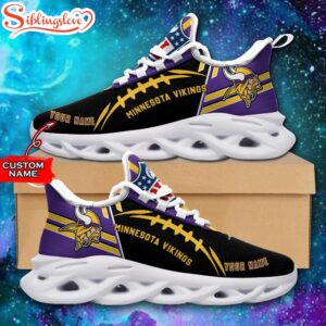 Custom Name NFL Minnesota Vikings Max Soul Shoes For Men And Women