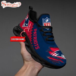 Custom Name NFL New England Patriots Max Soul Shoes