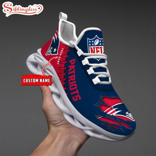 Custom Name NFL New England Patriots Max Soul Shoes