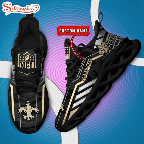 Custom Name NFL New Orleans Saints Clunky Max Soul Shoes