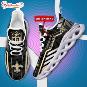 Custom Name NFL New Orleans Saints Clunky Max Soul Shoes