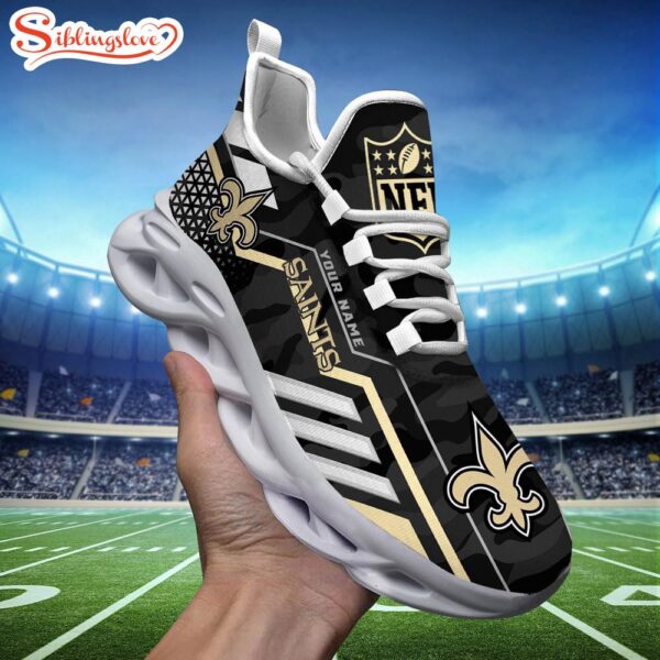 Custom Name NFL New Orleans Saints Clunky Max Soul Shoes