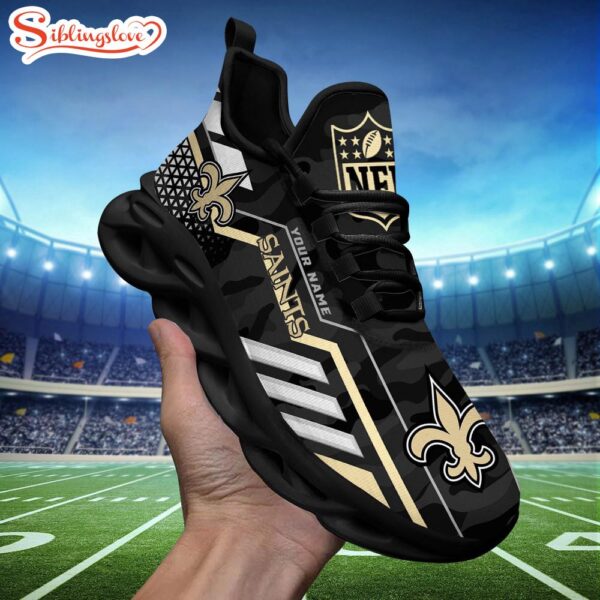 Custom Name NFL New Orleans Saints Clunky Max Soul Shoes