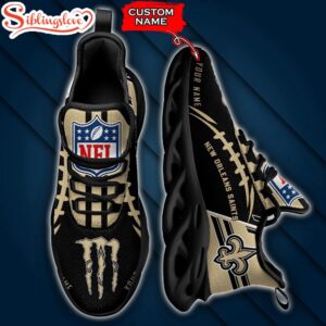 Custom Name NFL New Orleans Saints Max Soul Shoes For Men And Women