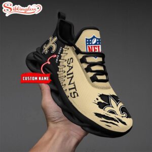 Custom Name NFL New Orleans Saints Max Soul Shoes