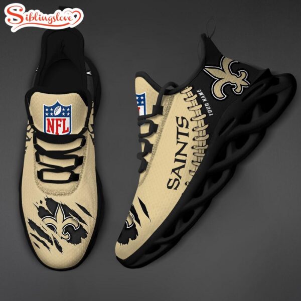 Custom Name NFL New Orleans Saints Max Soul Shoes