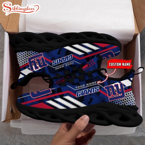 Custom Name NFL New York Giants Clunky Max Soul Shoes