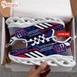 Custom Name NFL New York Giants Clunky Max Soul Shoes