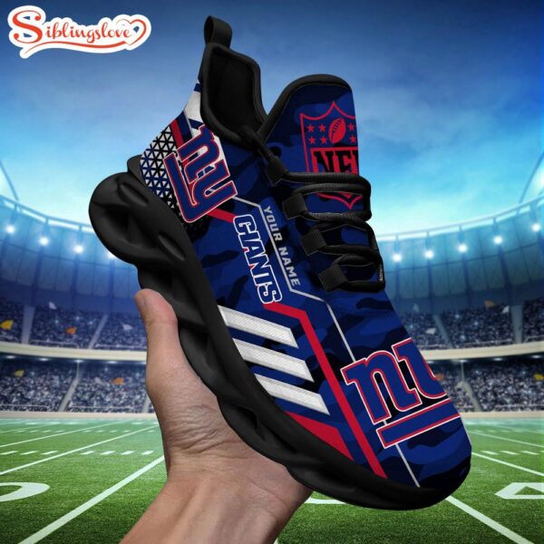 Custom Name NFL New York Giants Clunky Max Soul Shoes