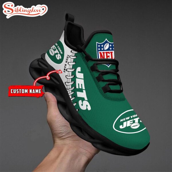 Custom Name NFL New York Jets Max Soul Shoes v2- DS001