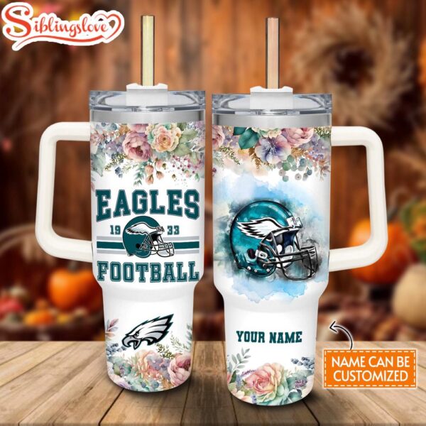 Custom Name NFL Philadelphia Eagles Custom Stanley Tumbler 40oz With Handle