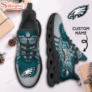 Custom Name NFL Philadelphia Eagles Max Soul Shoes For Men And Women