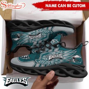 Custom Name NFL Philadelphia Eagles Max Soul Shoes For Men And Women