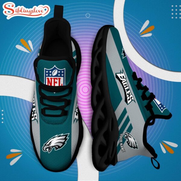 Custom Name NFL Philadelphia Eagles Max Soul Shoes Gift For Fans