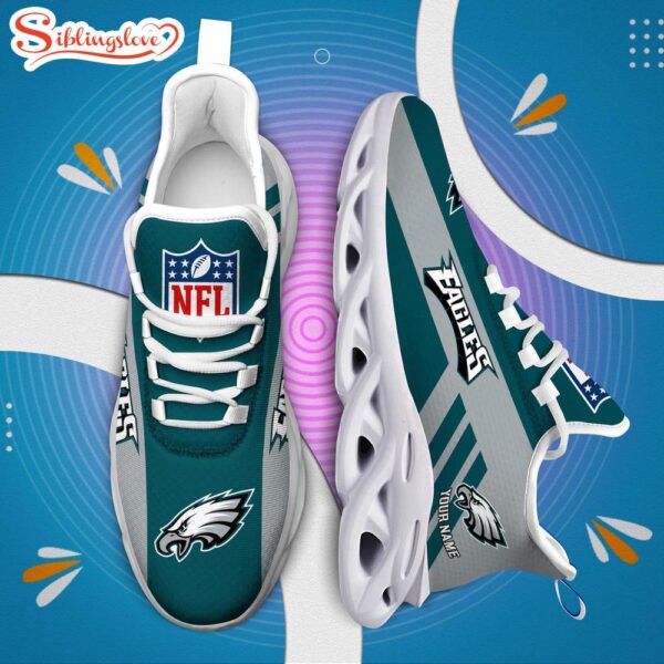 Custom Name NFL Philadelphia Eagles Max Soul Shoes Gift For Fans