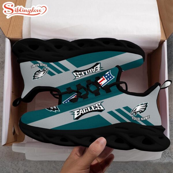 Custom Name NFL Philadelphia Eagles Max Soul Shoes Gift For Fans