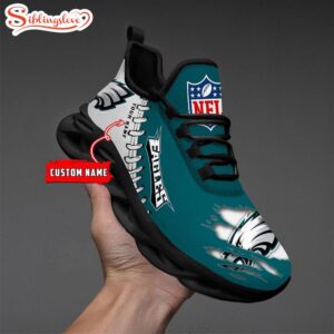 Custom Name NFL Philadelphia Eagles Max Soul Shoes