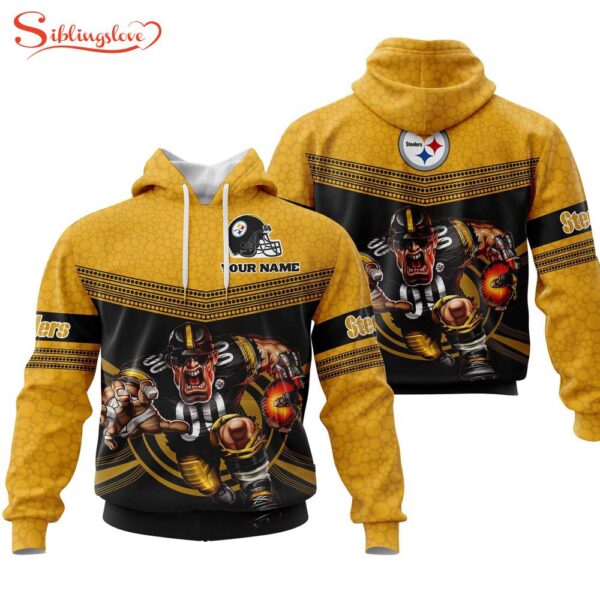 Custom Name NFL Pittsburgh Steelers Mascot All Over Print Hoodie Shirt