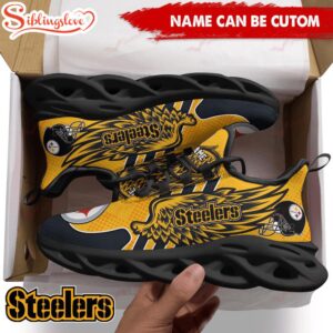 Custom Name NFL Pittsburgh Steelers Max Soul Shoes For Men And Women