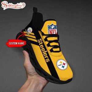 Custom Name NFL Pittsburgh Steelers Max Soul Shoes Gift For Fans