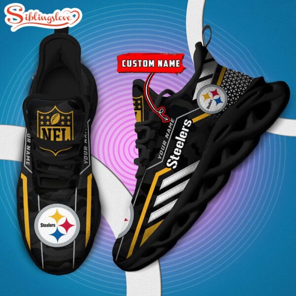 Custom Name NFL Pittsburgh SteelersClunky Max Soul Shoes