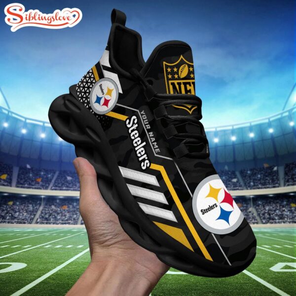 Custom Name NFL Pittsburgh SteelersClunky Max Soul Shoes