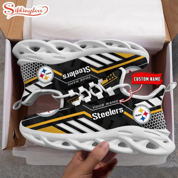 Custom Name NFL Pittsburgh SteelersClunky Max Soul Shoes