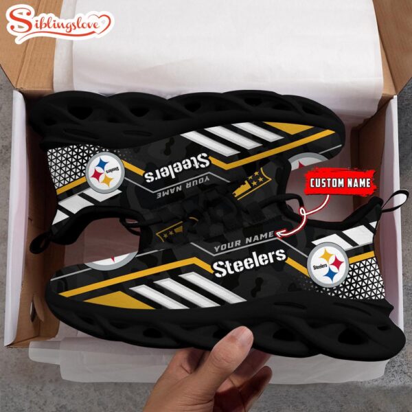 Custom Name NFL Pittsburgh SteelersClunky Max Soul Shoes