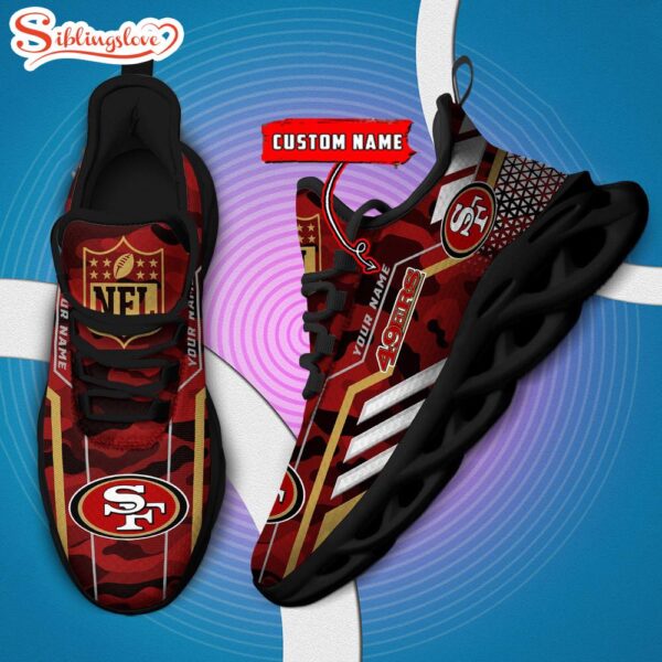 Custom Name NFL San Francisco 49ers Clunky Max Soul Shoes