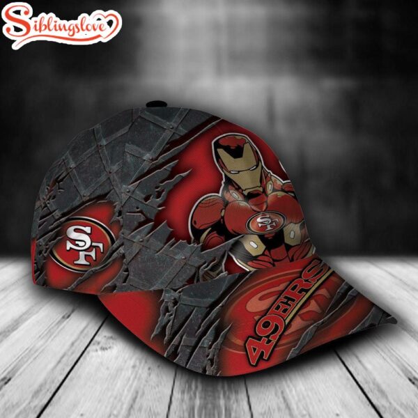 Custom Name NFL San Francisco 49ers Iron Man All Over Print 3D Classic Cap