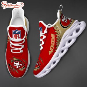 Custom Name NFL San Francisco 49ers Max Soul Shoes