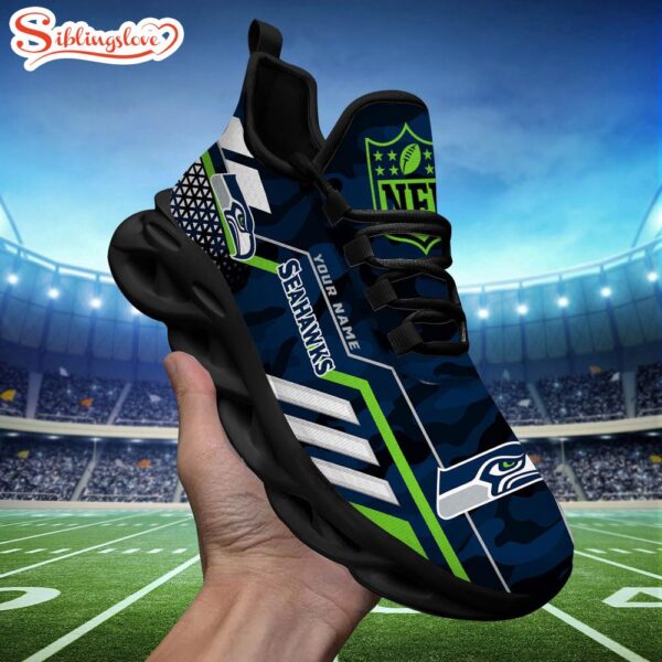 Custom Name NFL Seattle Seahawks Clunky Max Soul Shoes