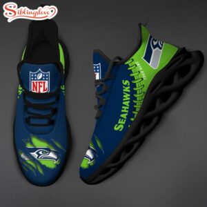 Custom Name NFL Seattle Seahawks Max Soul Shoes