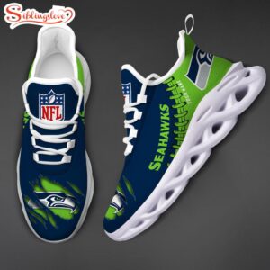 Custom Name NFL Seattle Seahawks Max Soul Shoes