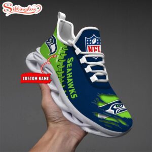 Custom Name NFL Seattle Seahawks Max Soul Shoes