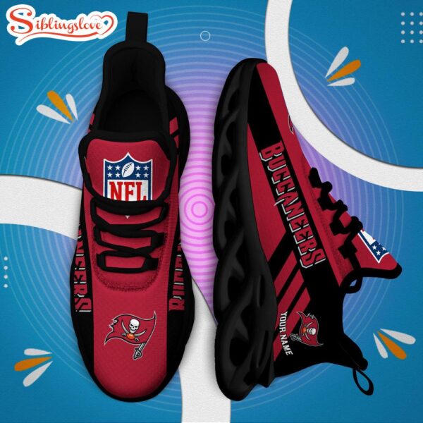 Custom Name NFL Tampa Bay Buccaneers Max Soul Shoes Gift For Fans