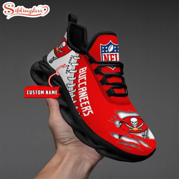 Custom Name NFL Tampa Bay Buccaneers Max Soul Shoes