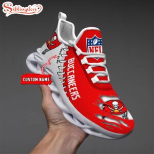 Custom Name NFL Tampa Bay Buccaneers Max Soul Shoes