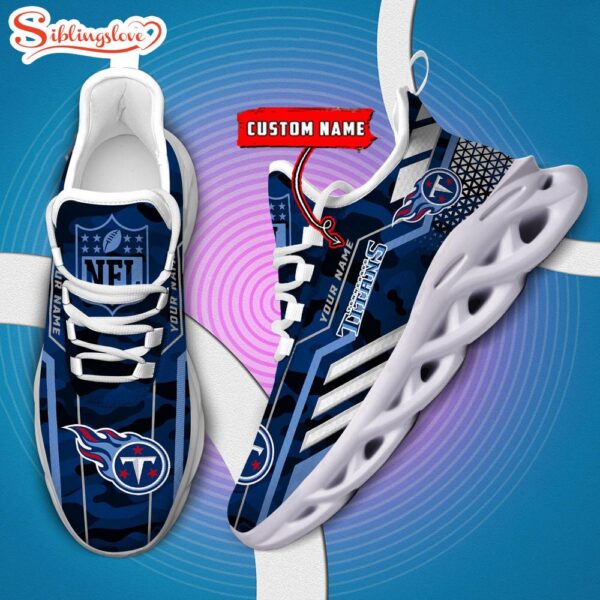 Custom Name NFL Tennessee Titans Clunky Max Soul Shoes