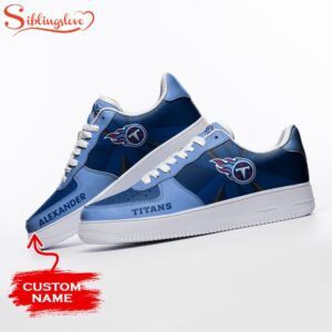 Custom Name NFL Tennessee Titans Football Air Force 1 Shoes Gift For Fans