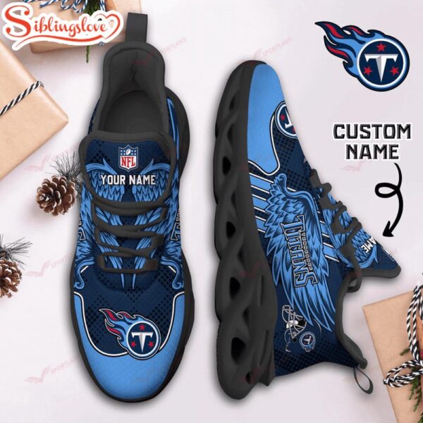 Custom Name NFL Tennessee Titans Max Soul Shoes For Men And Women