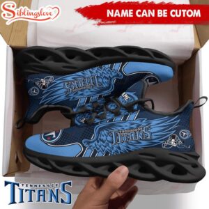 Custom Name NFL Tennessee Titans Max Soul Shoes For Men And Women