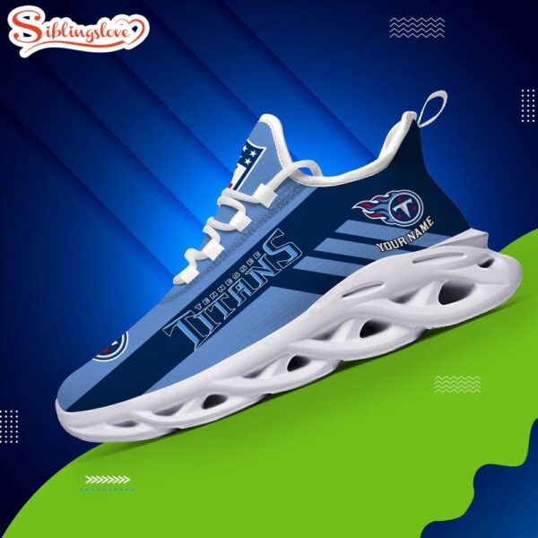 Custom Name NFL Tennessee Titans Max Soul Shoes Gift For Fans