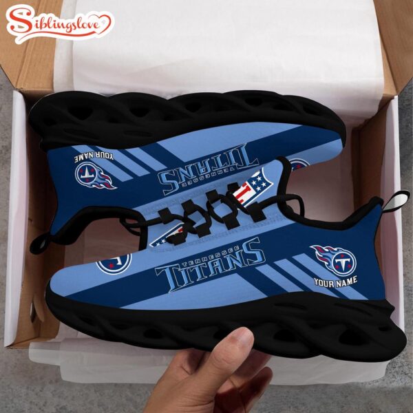 Custom Name NFL Tennessee Titans Max Soul Shoes Gift For Fans